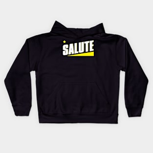 Salute T-Shirt (Yellow Logo) Kids Hoodie